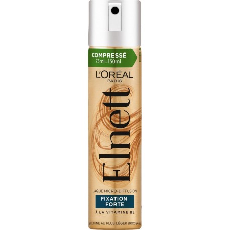 ELNETT Laque Cheveux Fixation Forte à la Vitamine B5 75ml