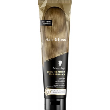 SCHWARZKOPF Coloration Cheveux Semi-Permanente Soin Brillance Raviveur de Couleur Blond Beige HAIR GLOSS le tube de 150ml