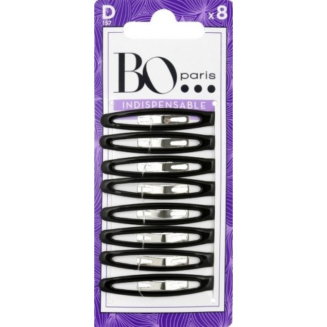 BO PARIS Barrette Cheveux Clic Clac Tendance Indispensable Essential les 8 barrettes