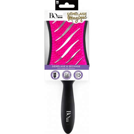 BO PARIS Brosse Cheveux Démêlage Magique Ultra Facile Paddle Rose la brosse à cheveux