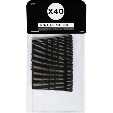 BO PARIS Pinces à Mèche Cheveux Noir 40 pinces