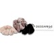 DESSANGE Chouchous Velours Rose Violet Noir lot de 3 pièces