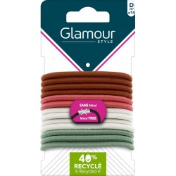 GLAMOUR Elastiques Epais Multicolores PARIS les 14 élastiques