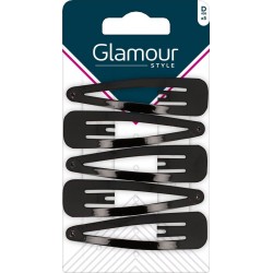 GLAMOURS PARIS Barrettes Noir les 5 barrettes