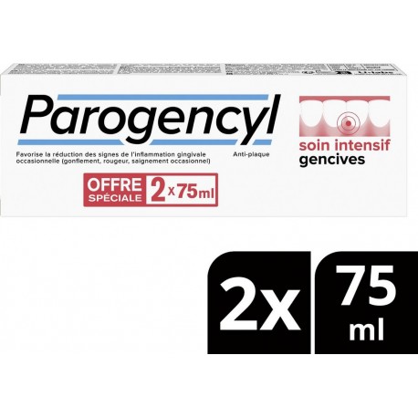 PAROGENCYL Dentifrice  Soin Intensif Gencive lot de 2x75ml