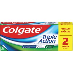 COLGATE Dentifrifice Bipack Trip Action Original Fresh lot de 2 flacon de 75ml