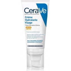 CERAVE Crème Visage Hydratant Visage Spf50 Peaux Normales à Sèches le tube de 52ml