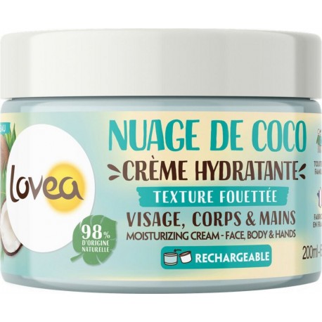 LOVEA Soin Corps Crème Hydratante à la Coco 200ml