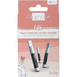 GLAMOUR Colle pour Faux Ongles Ultra Rapide BEAUTE 3 colles