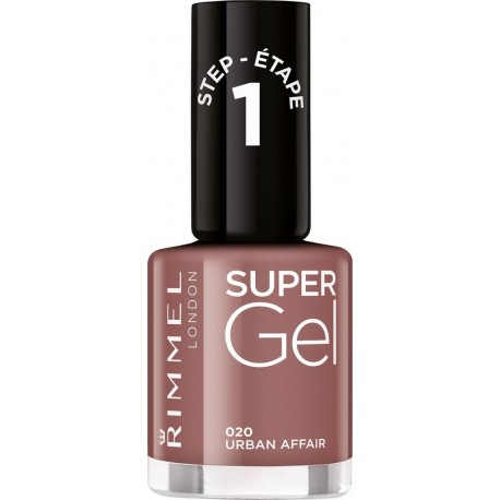 NUANCE RIMMEL Vernis à ongles NUANCE 020 Urban affair, Super gel RIMMEL 12ml