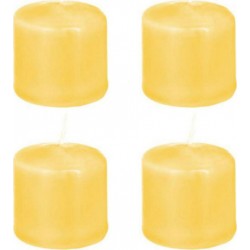 NC Lot De 4 Bougies Votives basic 3cm Jaune