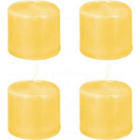 NC Lot De 4 Bougies Votives basic 3cm Jaune