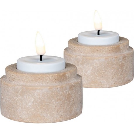 NC Bougeoir Tealight, Beige, 7x7x4,5 Cm