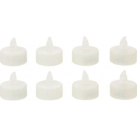 Lot De 8 Bougies Led colorama 4cm Blanc