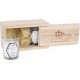 Lot De 2 Bougies Parfumées coffret Bois 6cm Blanc