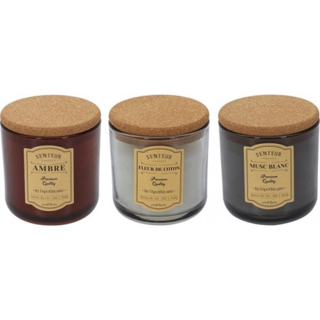 NC Lot De 3 Bougies Parfumées apoth 10cm Multicolore