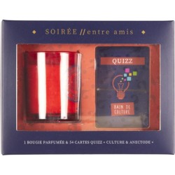 NC Coffret Bougie Parfumée & Cartes quizz 7cm Ambre