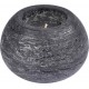 NC Bougie Boule Déco rustique 13cm Noir