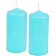 NC Lot De 2 Bougies Pilier essentiel 10cm Bleu