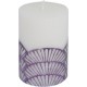 Bougie Pilier Déco mermaid 10cm Violet & Blanc