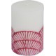 Bougie Pilier Déco mermaid 10cm Fuchsia & Blanc