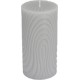 Clair Bougie Pilier Déco Embossée santan 14cm Gris Clair