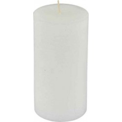 Bougie Pilier Déco rustique 10cm Blanc