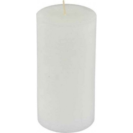 Bougie Pilier Déco rustique 10cm Blanc