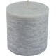 NC Bougie Pilier Ronde Déco rustique 10cm Gris