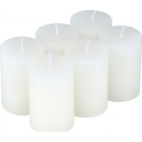 Lot De 6 Bougies votives 6cm Blanc