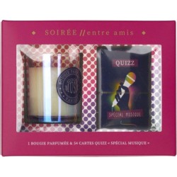 NC Coffret Bougie Parfumée & Cartes quizz 7cm Vanille