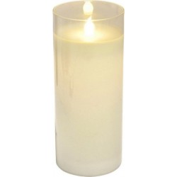 Bougie Ronde Led verrine 17cm Blanc