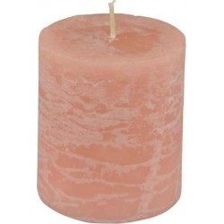 NC Bougie Pilier Déco rustique 7cm Rose Poudré