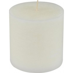 Bougie Pilier Ronde Déco rustique 10cm Blanc