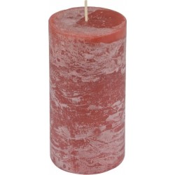 NC Bougie Pilier Déco rustique 13cm Rose