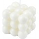 Bougie Déco Cube arty 6cm Blanc