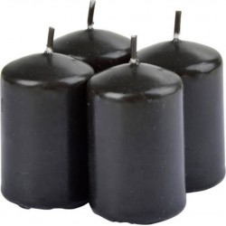 NC Lot De 4 Bougies Pilier essentiel Ii 6cm Bois De Santal