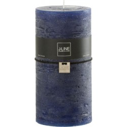 Bougie Cylindrique Déco junina 20cm Bleu Foncé