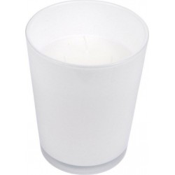 Bougie En Verre Parfumée Design élégant 16cm Blanc