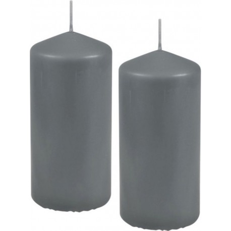 NC Lot De 2 Bougies Pilier essentiel 10cm Anthracite