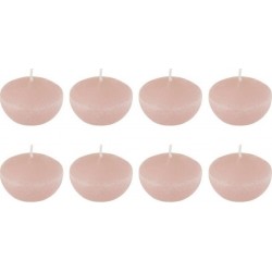 NC Lot De 8 Bougies Chauffe-plat flottante 6cm Rose