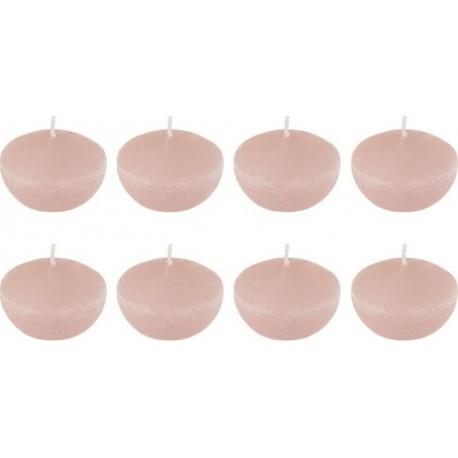 NC Lot De 8 Bougies Chauffe-plat flottante 6cm Rose