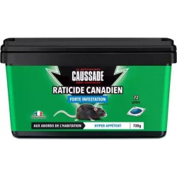 NC Raticide Canadien Pat'appât Forte Infestation Boite De 720 Grs (72 X 10grs)