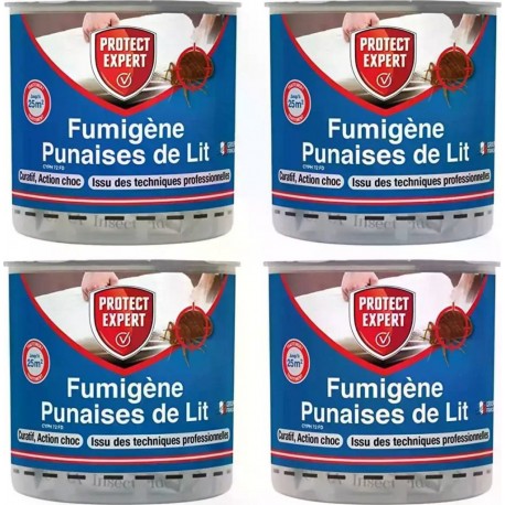 NC Lot De 4 Boites De Fumigène Anti-punaises De Lit 10grs