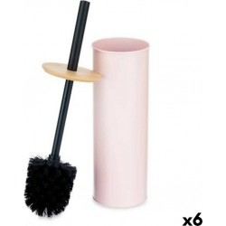 NC Brosse De Salle De Wc Rose Métal Bambou Plastique 9,5 X 27 X 9,5 Cm (6 Unités)