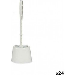 Brosse De Salle De Wc Blanc Plastique 13 X 36,5 X 13 Cm (24 Unités)