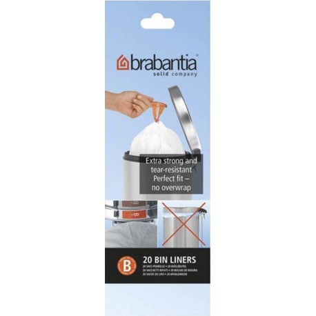 Brabantia Rouleau De 20 Sacs Poubelles B 5l 311741 les 20 packs