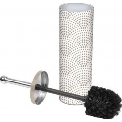 Brosse Wc Imprimée minéral 38cm Blanc