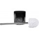 NC Brosse Wc Imprimée orbella 40cm Noir & Argent