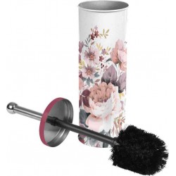 Brosse Wc Imprimée jayana 37cm Blanc & Rose